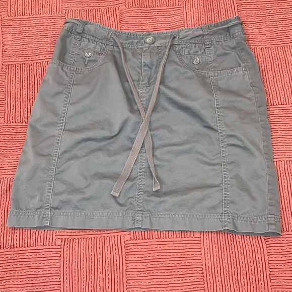 Jacob women’s size 7/8 Gray Cargo Mini Skirt Tie Front - Picture 1 of 11